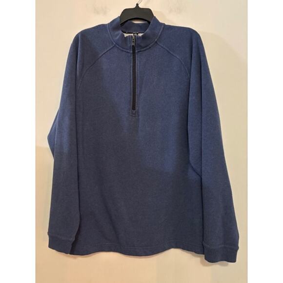 Public Rec Mens XL Weekend Half Zip Pullover Navy Blue Sweater French Terry - Picture 1 of 7